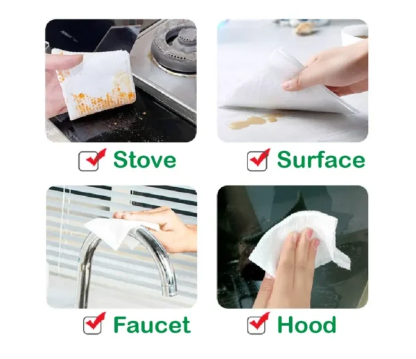 Powerful Wet Cleaning Wipes for Kitchen – Multi-Surface 2-in-1 Wipes (50pcs) - Image 2