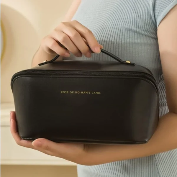 Leather Vanity Style Cosmetic Bag (Random Color ) - Image 4