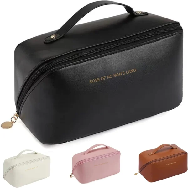 Leather Vanity Style Cosmetic Bag (Random Color ) - Image 8