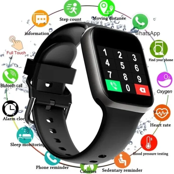 T500 Ultra Smartwatch with a large touchscreen display and Bluetooth calling in random color.