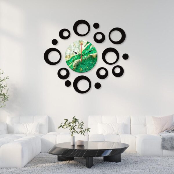 Wooden Wall Clock with Ring Dial – Modern Wooden Décor for Home & Office - Image 2