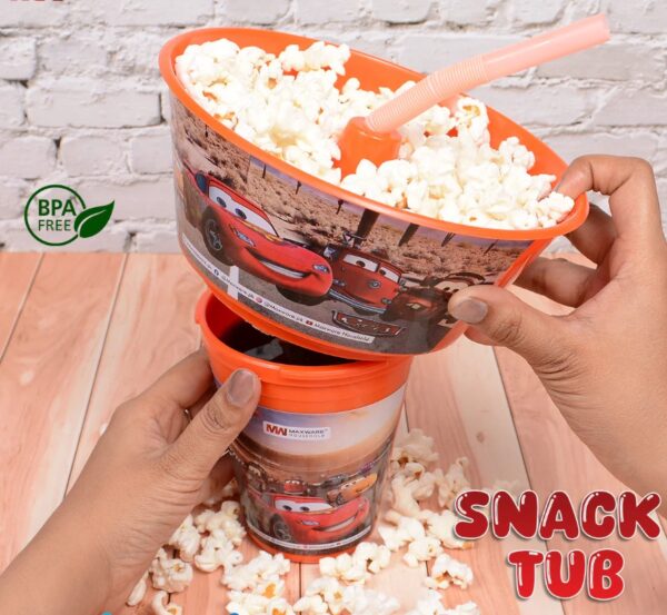 Best 2-in-1 Glass with Straw & Snack Tub for Kids – Juice Glass with Straw Pakistan - Image 2
