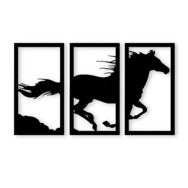 Three penel horse frame | frame Style Modern Design Decoration - Image 2