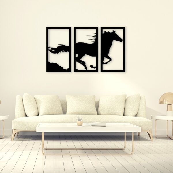 Three penel horse frame | frame Style Modern Design Decoration