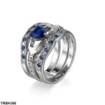 Heart Care Triple Ring – Elegant Silver Ring for Women