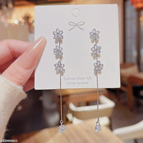 Stylish Flower Drop Earrings for Women - Image 4