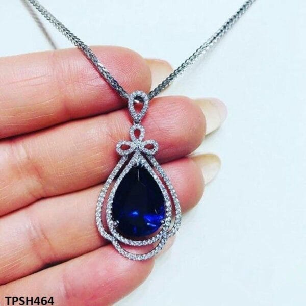 Elegant Crown Teardrop Pendant Necklace – Silver Plated Women’s Jewelry - Image 5