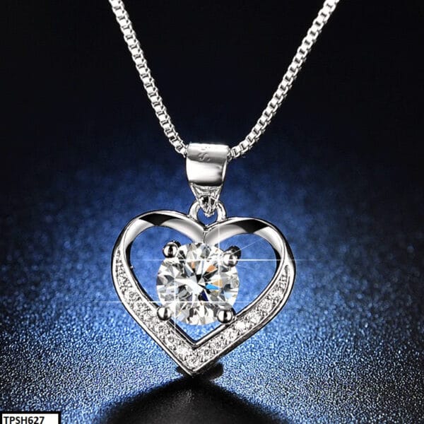 Elegant Silver-Plated Crown Teardrop Pendant – Lightweight Women’s Necklace - Image 5