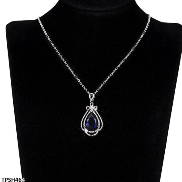 Elegant Crown Teardrop Pendant Necklace – Silver Plated Women’s Jewelry - Image 6