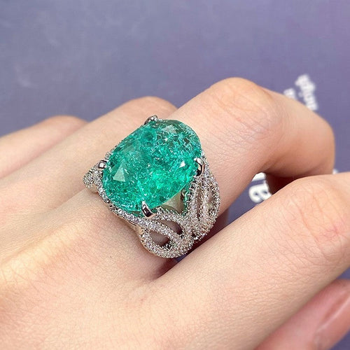 Sea Green Oval Stone Ring - Image 3