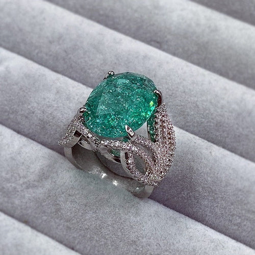 Sea Green Oval Stone Ring - Image 4