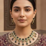 Elegant FRN Square Tear Drop Necklace Set – Trendy Party & Formal Women’s Jewellery