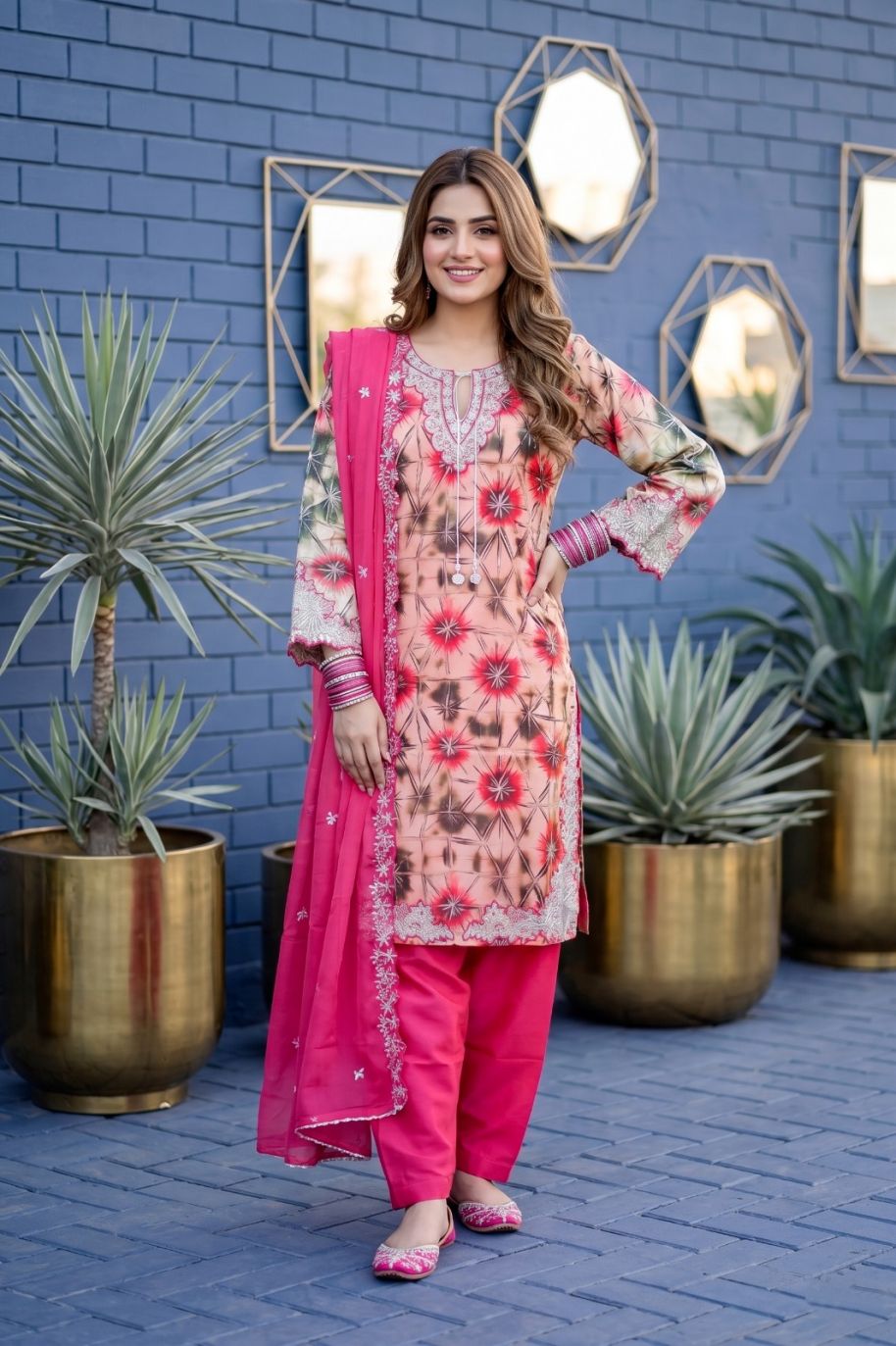 Women Shesha Silk Festive Suit - 4 Colors | Ready to Wear - Image 7